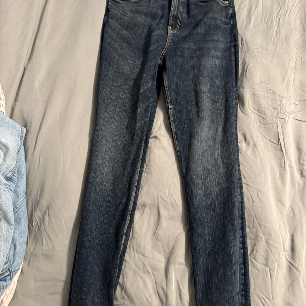 NWT Zara High-Waisted Blue Skinny Jeans with Vintage Wash - Picture 5 of 9